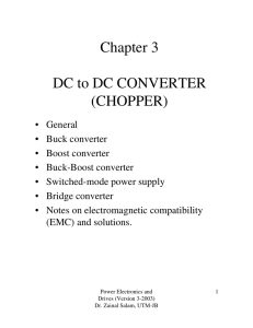 Chapter 3 DC to DC CONVERTER (CHOPPER)