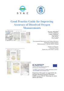 Good Practice Guide for Improving Accuracy of Dissolved Oxygen
