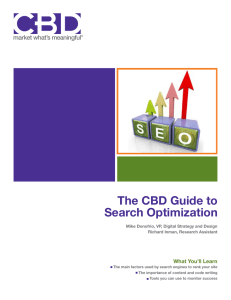 The CBD Guide to Search Optimization