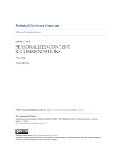 personalized content recommendations