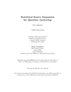 Statistical Source Expansion for Question Answering