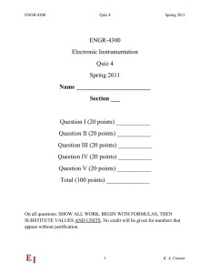 Question I (20 points)