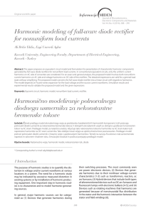 Harmonic modeling of full-wave diode rectifier for