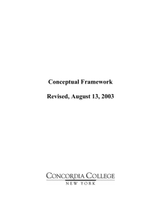 Conceptual Framework Revised, August 13, 2003