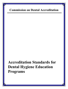 Accreditation Standards for Dental Hygiene Programs