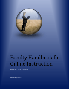 Faculty Handbook for Online Instruction - MPC Online