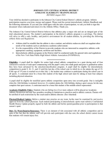 Athletic Eligibility Packet - Johnson City Central Schools
