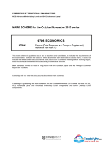 9708 November 2013 Paper 41 Mark Scheme