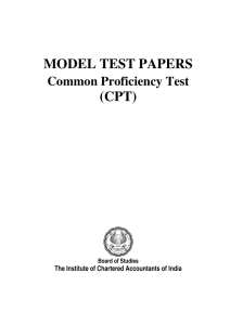 model test papers (cpt)