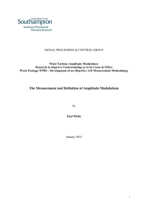 The Measurement and Definition of Amplitude Modulations