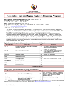 Associate of Science Degree Registered Nursing