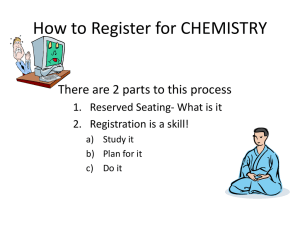 how to register for chemistry classes