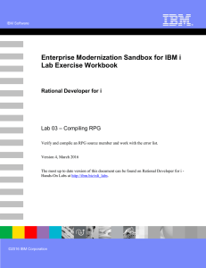 Lab 03 - Verify and compiler RPG applications