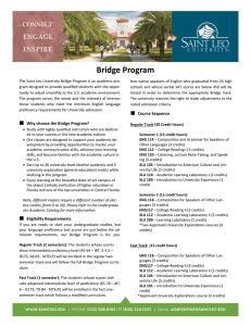 Bridge Program - Saint Leo University