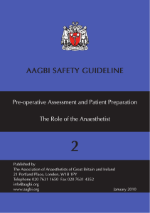 Pre-operative Assessment and Patient Preparation