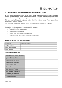 Third Party Access Risk Assessment Form