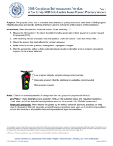 340B Compliance Self-Assessment: Vendors