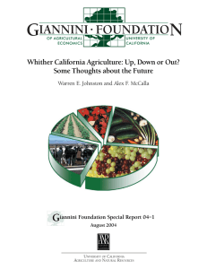 Whither California Agriculture: Up, Down, or Out?