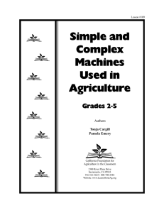 Simple and Complex Machines Used in Agriculture