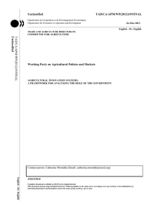 Unclassified TAD/CA/APM/WP(2012)19/FINAL Working Party on