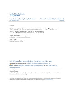 Cultivating the Commons An Assessment of the