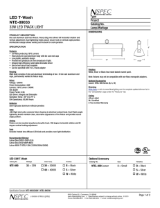 LED T-Wash NTE-89033 33W LED TRACK LIGHT