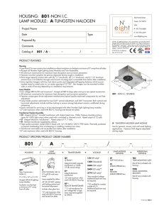 801 / A - No 8 Lighting