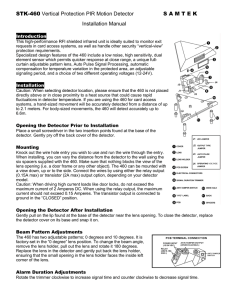 STK-460 Vertical Protection PIR Motion Detector S A M T E K
