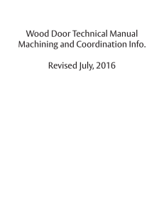 Wood Door Technical Manual Machining and Coordination Info