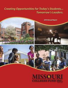 Annual Report - Missouri Colleges Fund