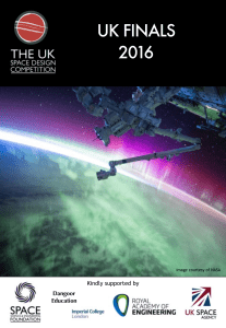 UKSDC Finals Booklet - UK Space Design Competition