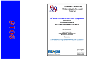 2016 Summer Undergraduate Research Symposium Book