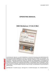 OPERATING MANUAL DMX Multiplexer 3112A-H