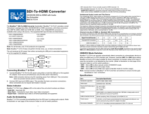 SDI-To-HDMI Converter