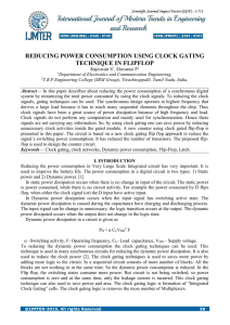 reducing power consumption using clock gating technique