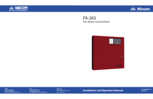 LT-2016MIR FA-265 Installation Manual