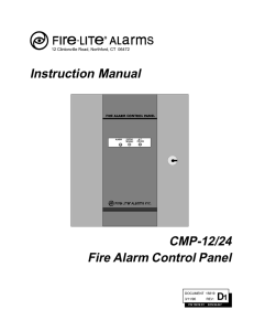 Instruction Manual CMP-12/24 Fire Alarm Control Panel