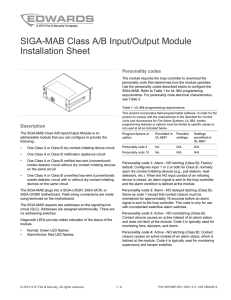 SIGA-MAB Class A/B Input/Output Module Installation