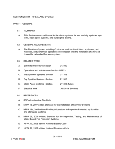 FIre Alarm System Specifications