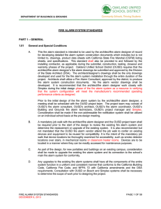 OUSD Fire Alarm System Standards - Oakland Unified School District