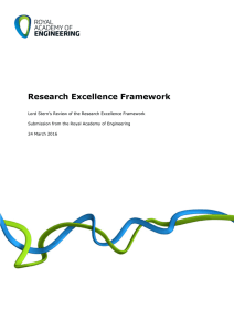 Research Excellence Framework - Royal Academy of Engineering
