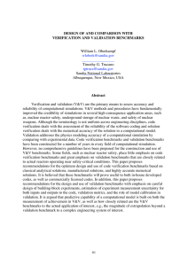 Design of and Comparison with Verification and Validation