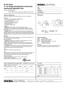 NL-401 Series 4" Low Voltage Downlight New