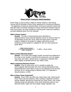 Power Factor FAQ - Keys Energy Services