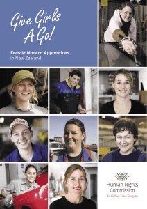 Female Modern Apprentices in New Zealand