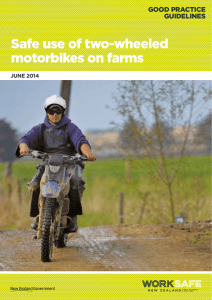 Safe use of two-wheeled motorbikes on farms