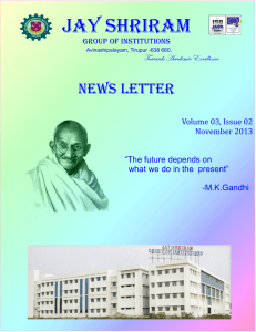 Issue 2 2014-2015 - Jay Shriram Group of Institutions