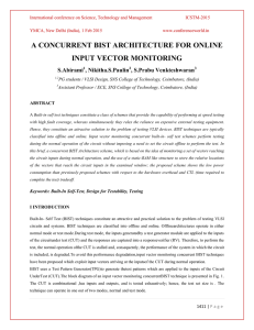 a concurrent bist architecture for online input vector