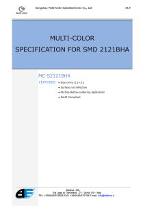 multi-color specification for smd 2121bha