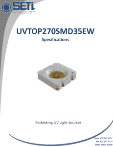 UVTOP SMD35 Datasheet - Sensor Electronic Technology, Inc